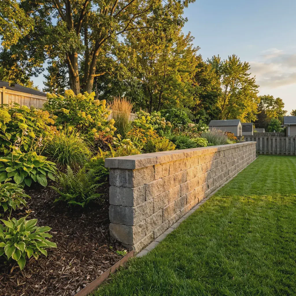 Retaining wall on a Queensland property boundary