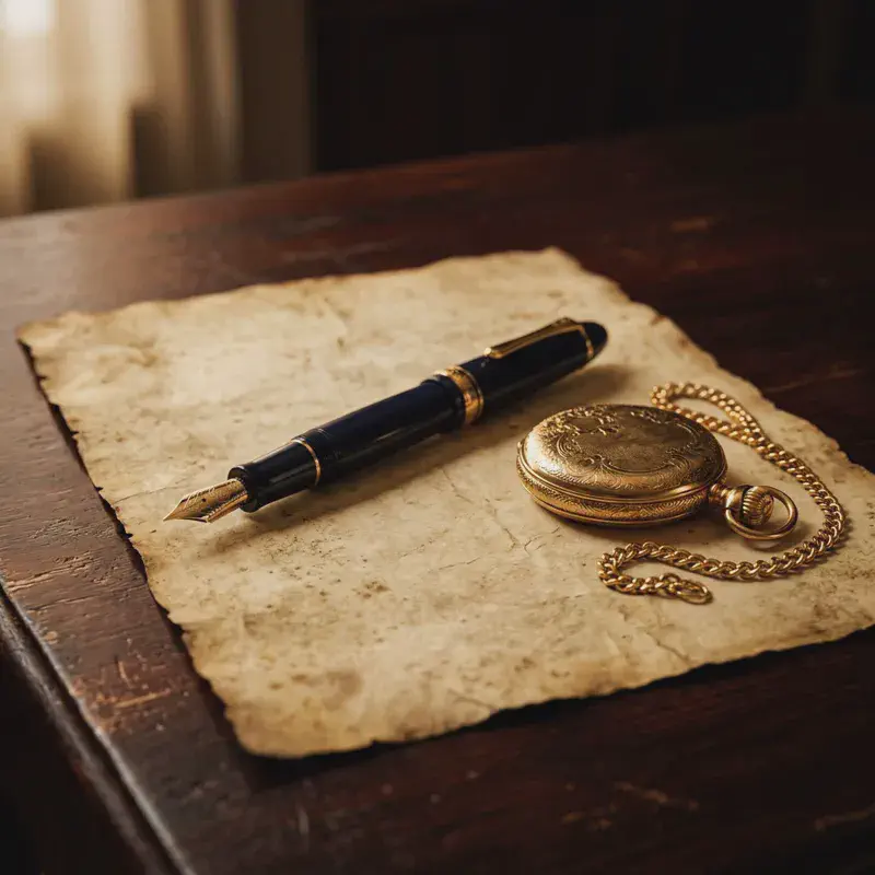 An antique will document and pocket watch representing a 6-year claim limit