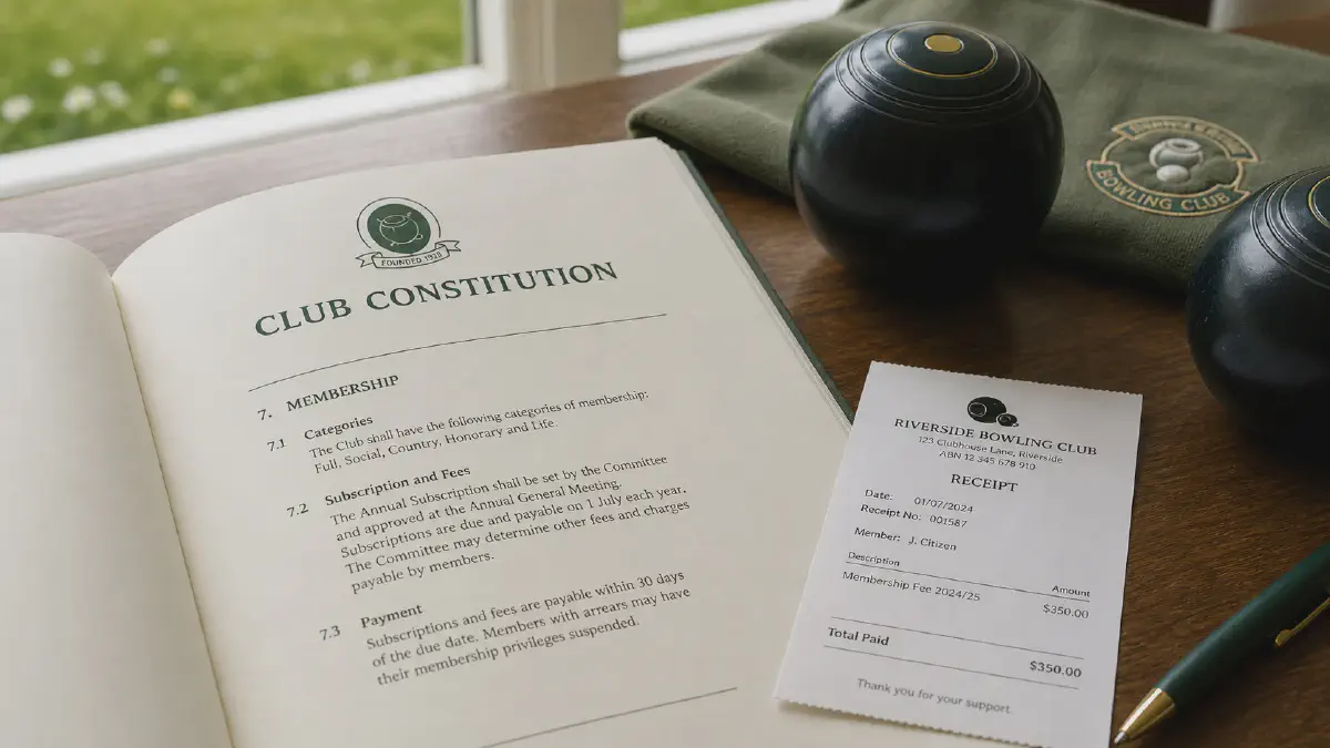 Checking the club constitution before accepting a mid-year membership fee increase