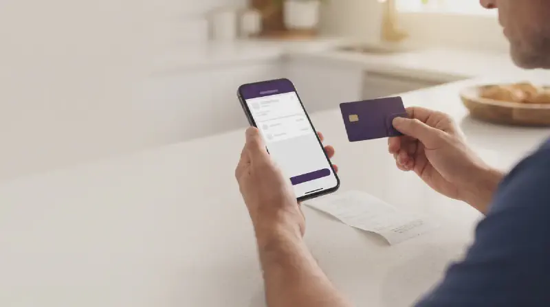 A smartphone beside generic payment options and an unlabelled receipt.