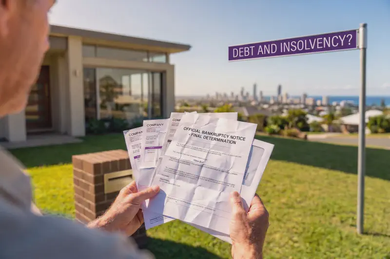 Overdue invoices and calculator representing debt recovery and insolvency advice