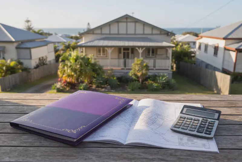 A Queensland coastal home with a land valuation notice and tax calculator