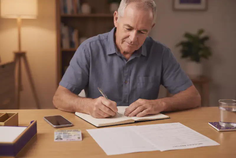 An older Queensland driver writing a factual account after a roadside breath test