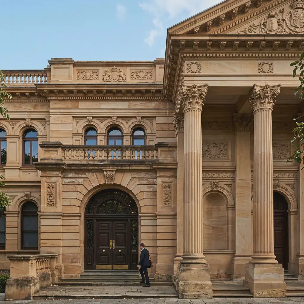 Queensland Courts building where defamation proceedings are heard