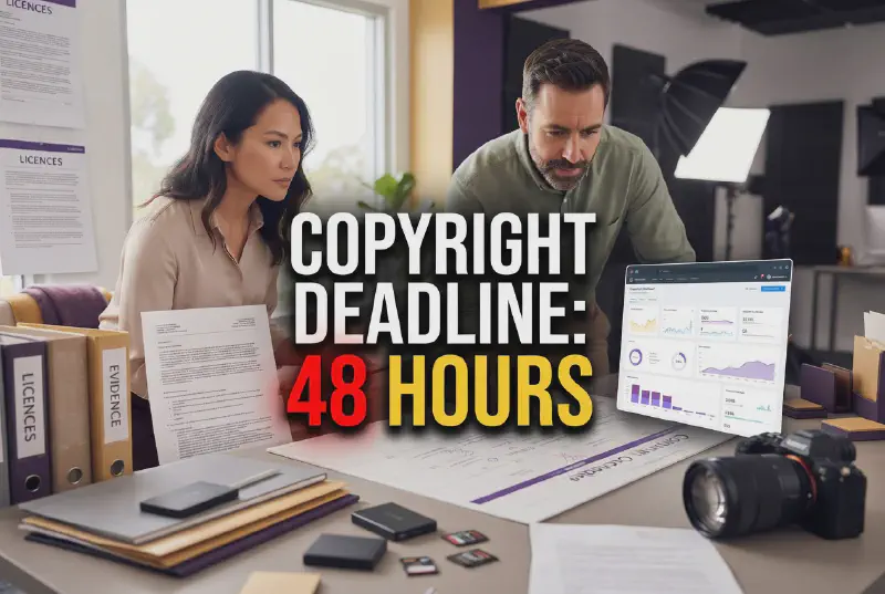 Calm producer maintaining a deadline calendar and evidence file