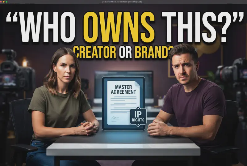 Creator and brand representative discussing content use and production files